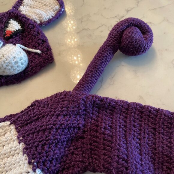 Gorgeous Pokemon Rattata Sweater / Hat Handmade Crochet Rare OOAK-Halloween - Picture 4 of 9